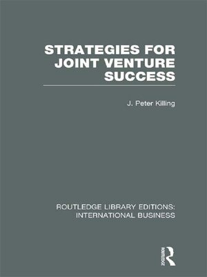 cover image of Strategies for Joint Venture Success (RLE International Business)